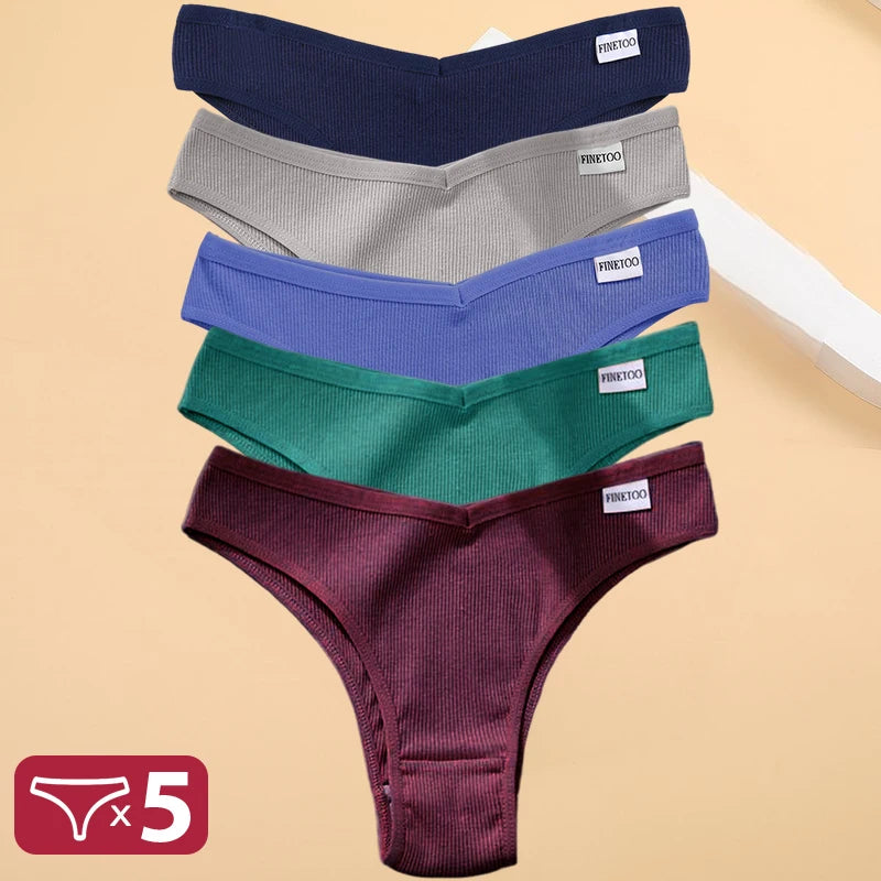 5PCS Cotton Thongs