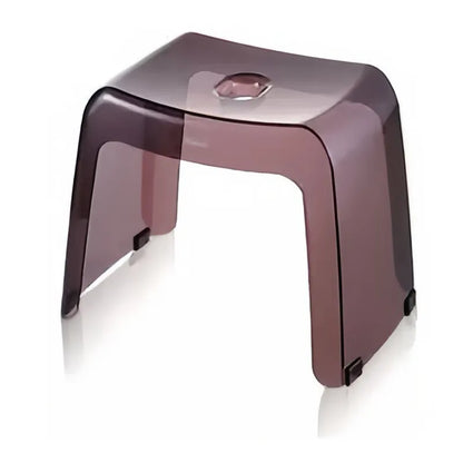 Transparent Acrylic Shower Stool with Non-Slip Bath Seat