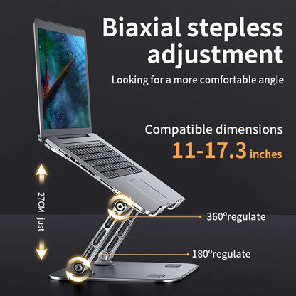 Adjustable Aluminum Alloy Laptop Tablet Portable Folding Stand