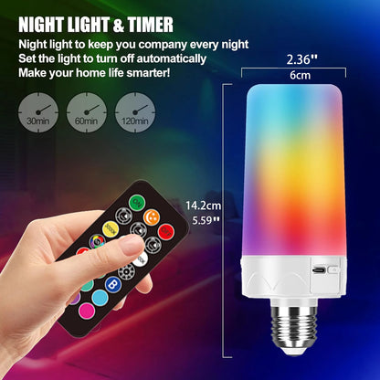 Rechargeable Wireless Emergency LED Light Bulb with Remote & RGB Color Changing