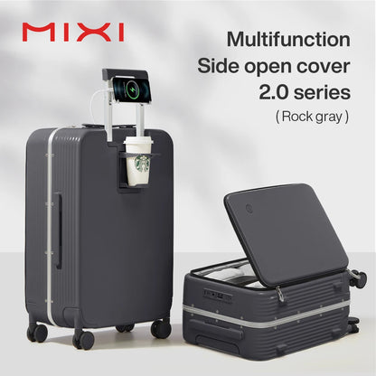 Aluminum Frame Rolling Luggage with USB Portand Phone Holder