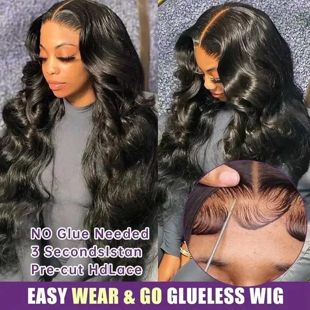Lace Front Human Hair Body Wave Pre Plucked Wig