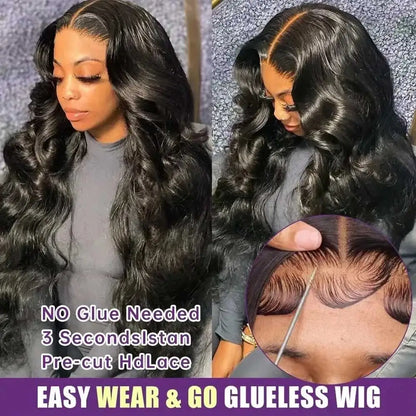 Lace Front Human Hair Body Wave Pre Plucked Wig