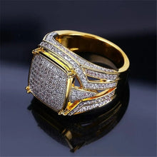 Gold-Plated Square Two-Tone Ring