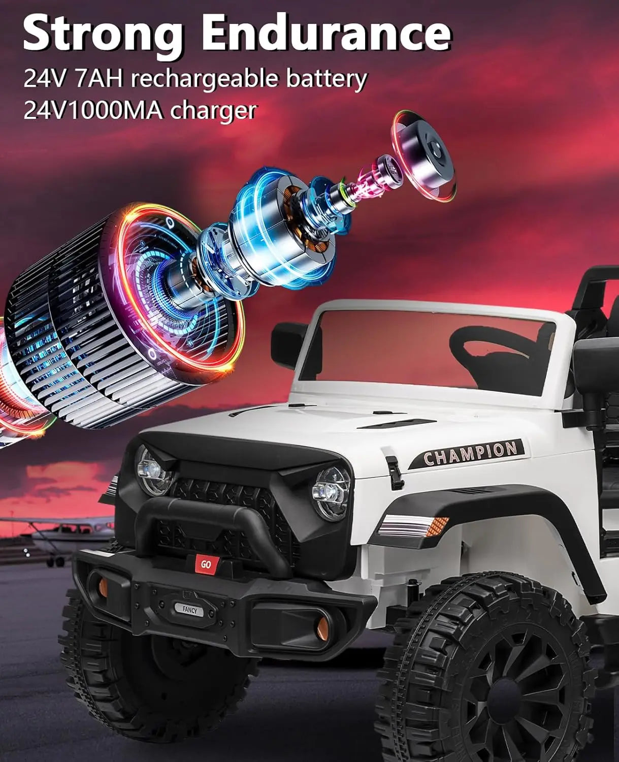 24V 3-Speed 2 Seater Electric Vehicles