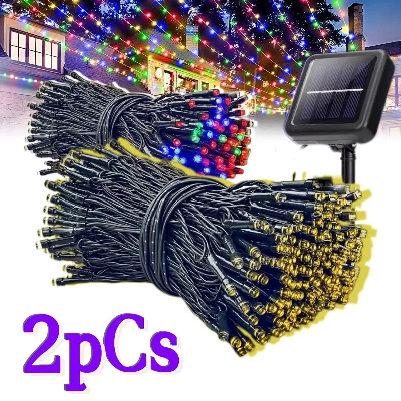 Outdoor Solar String Lights (100 LED / 8 Lighting Modes)