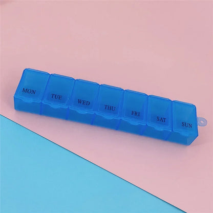 Weekly 7-Day Portable Travel Pill Organizer