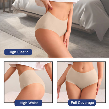 Women's High-Waist Seamless Breathable Briefs (7-Pack Set)