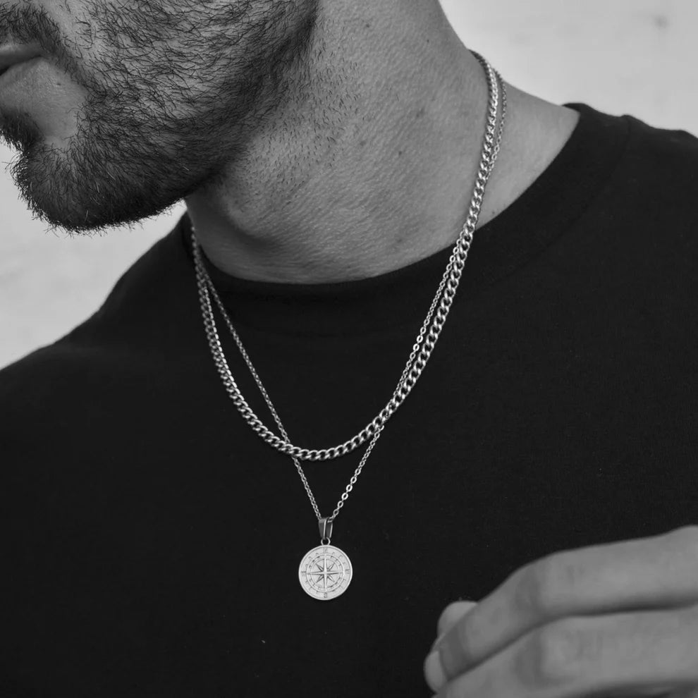 Stainless Steel Cuban Figaro Wheat Chain Necklace