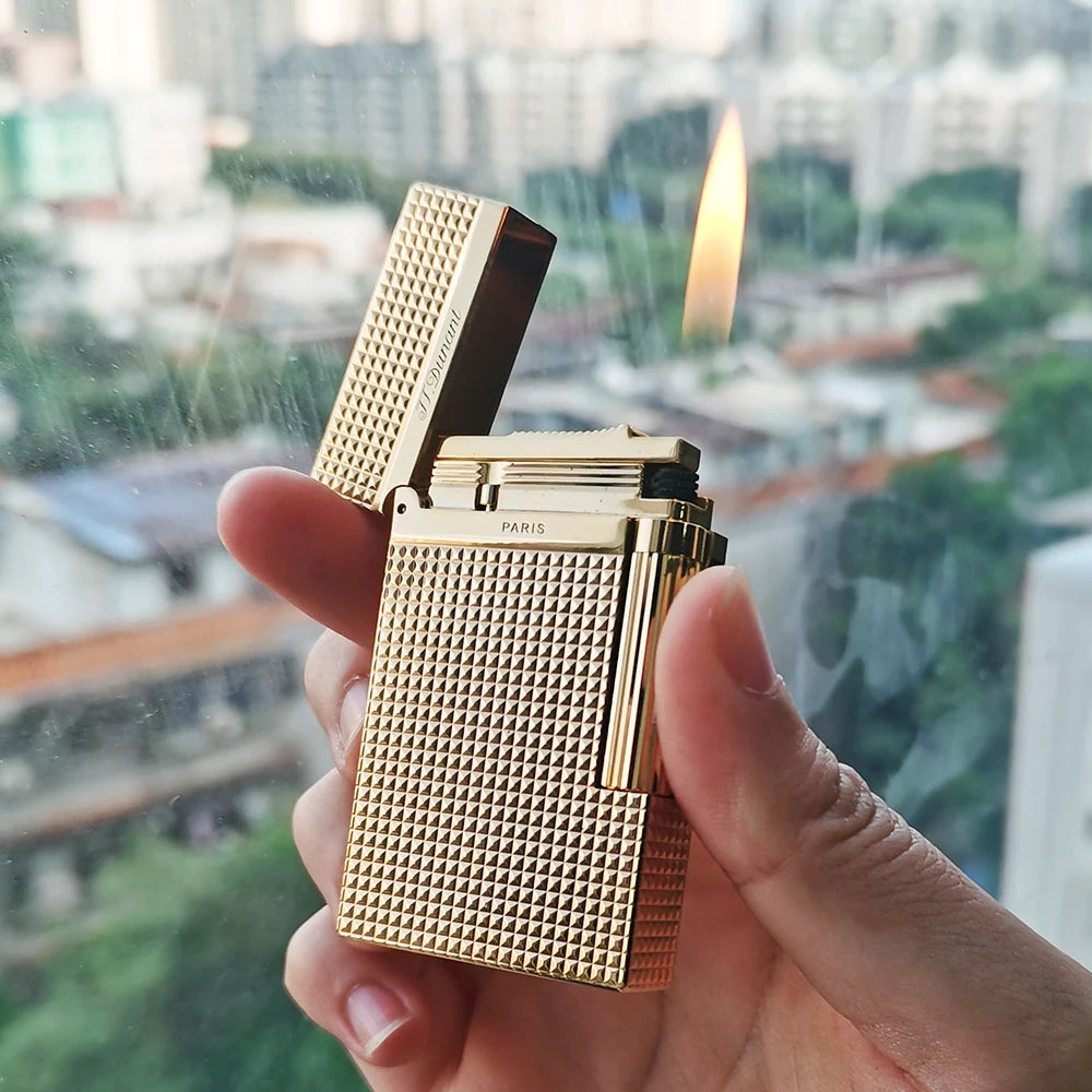 Vintage Engraved Soft Flame Gas Lighter