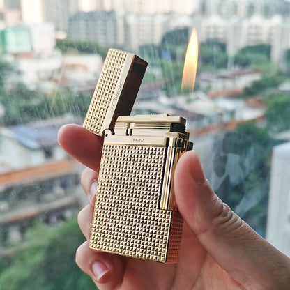 Vintage Engraved Soft Flame Gas Lighter