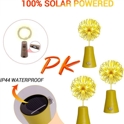 Solar Wine Bottle Cork Copper Wire Fairy Lights (20 LEDs)