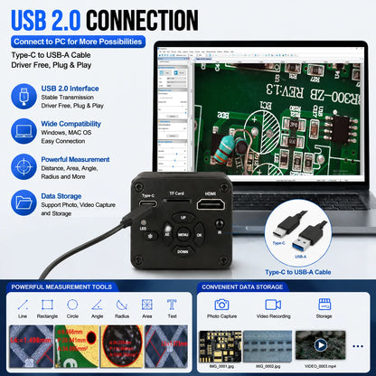 YIZHAN 4K Digital Microscope with Software and IMX678/IMX415 CMOS Sensor