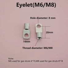 1PC 100N/23LB 150-600mm Gas Struts with Steel Eyes