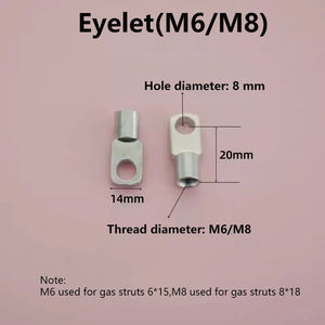1PC 100N/23LB 150-600mm Gas Struts with Steel Eyes