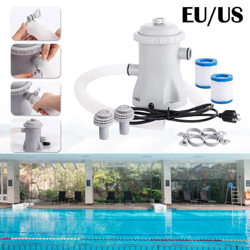 1SET Pool Filter 330 GPH Paddling Pool Electric Water Pump