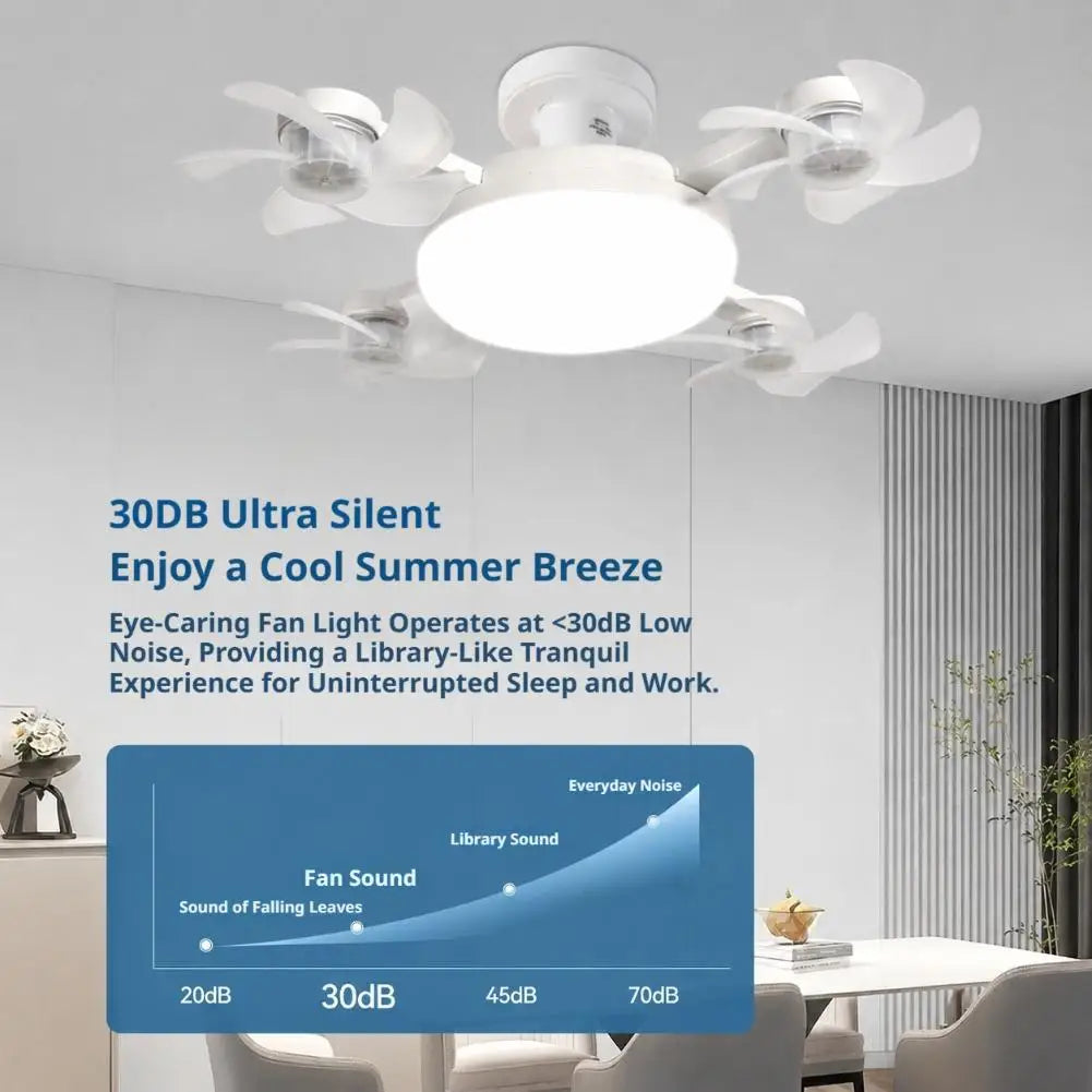 Drone-Style LED Ceiling Fan Light with Remote Control