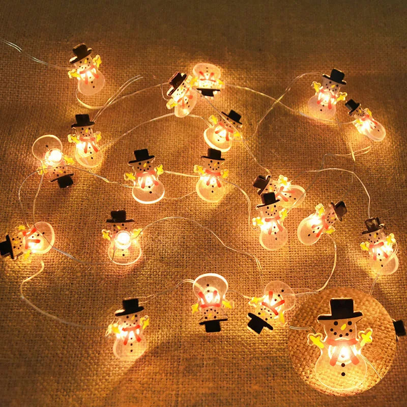 2M 20LED Santa Claus Snowflake LED Light String