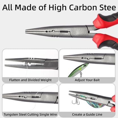 Fishing Pliers with Tungsten Cutters