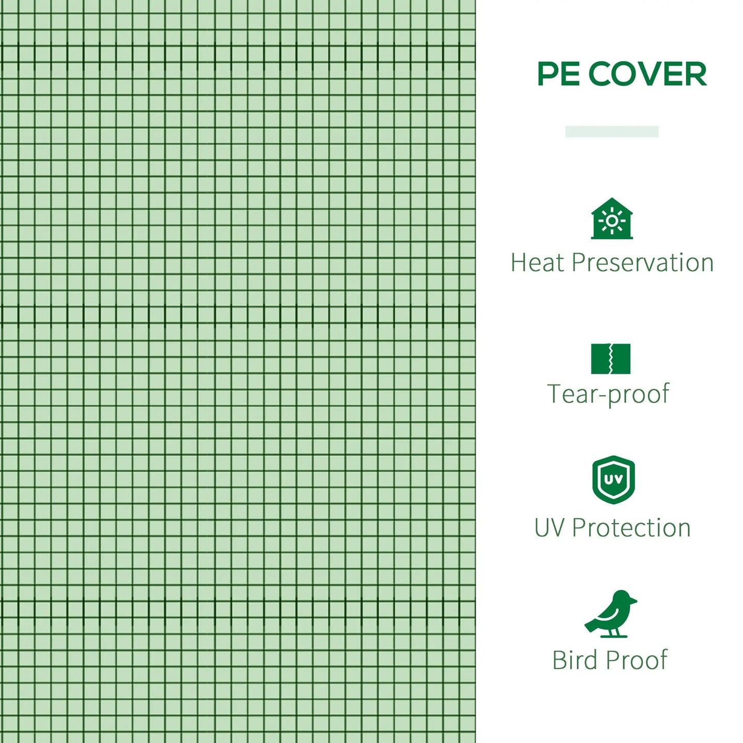 10' X 3' X 2.5' Portable Mini Greenhouse Steel Frame Cover with Roll-Up Zippered Doors