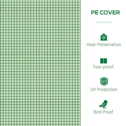 10' X 3' X 2.5' Portable Mini Greenhouse Steel Frame Cover with Roll-Up Zippered Doors