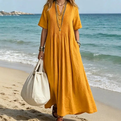 Women's Elegant A-Line Mesh Accent Dress