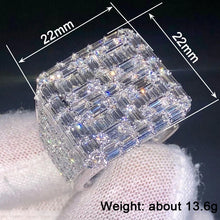 Huitan Trendy Geometric Cubic Zirconia Ring