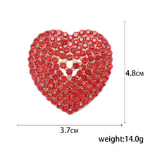 Valentine's Day Romantic Rhinestone Heart Brooches