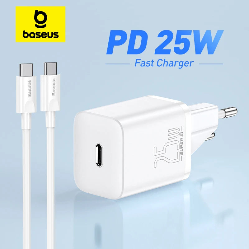 Baseus 25W USB-C PD Super Fast Wall Charger (EU Plug)