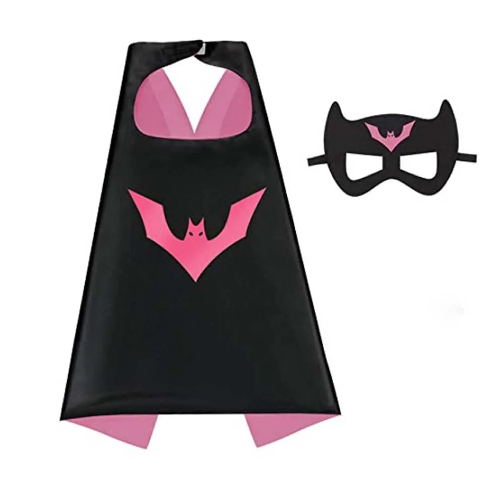 Kids' Superhero Capes & Masks Set – Cartoon Dress-Up Costume Party Favor