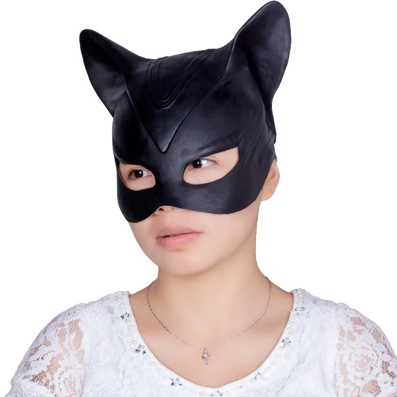Sexy Cat Woman Selina Kyle Latex Mask