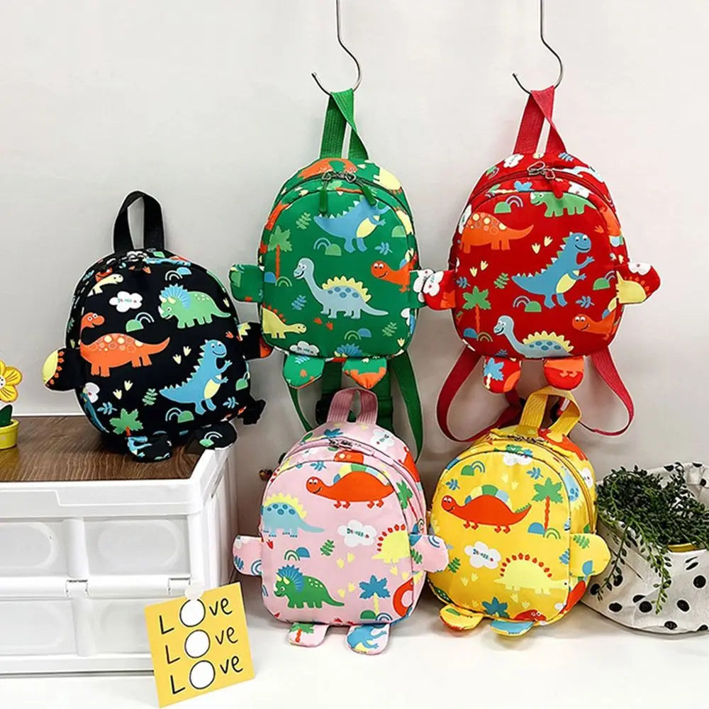Kids Cartoon Dinosaur Nylon School Backpack – Toddler & Kindergarten Bag