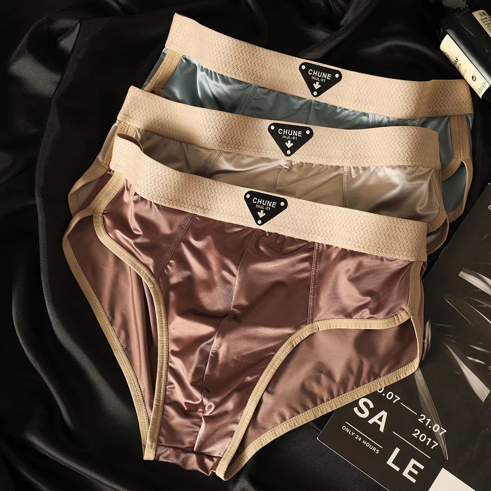 3-Pack Men's Ice Silk Breathable Boxer Briefs