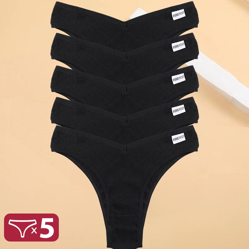 5PCS Cotton Thongs