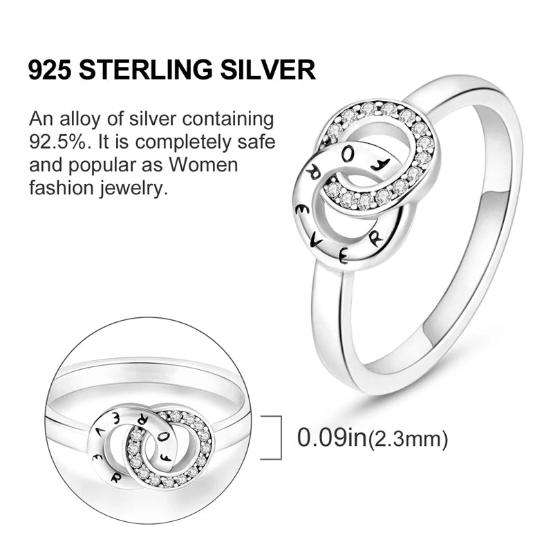 925 Sterling Silver Infinite Love Cubic Zircon Ring