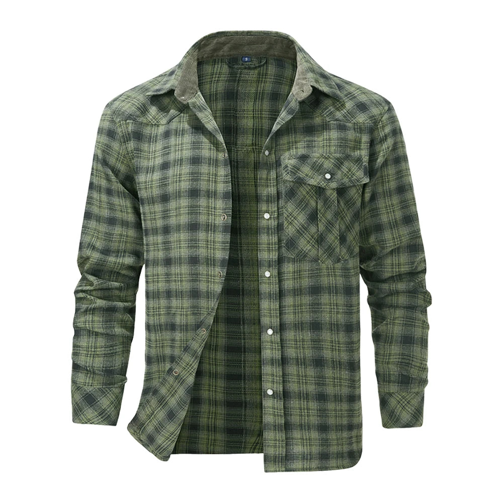 Flannel Long Sleeve Plaid Shirt