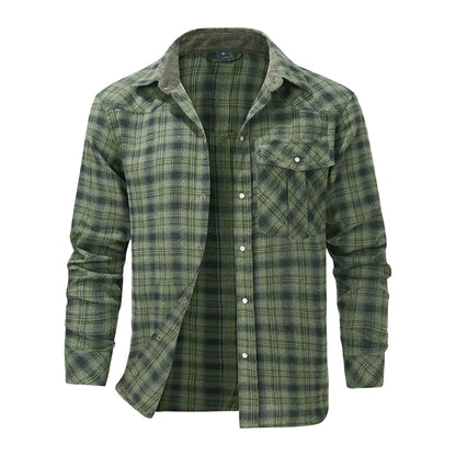 Flannel Long Sleeve Plaid Shirt