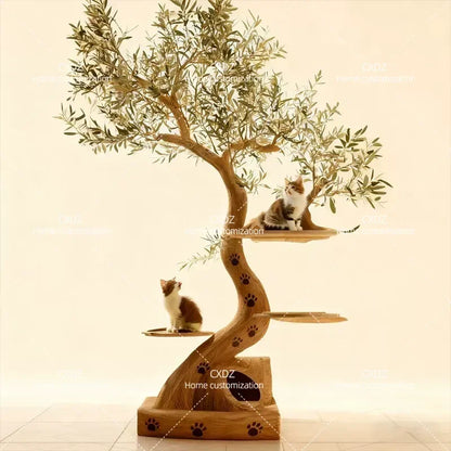 Large Luxury Modular Wooden Cat Villa & Climbing Tree