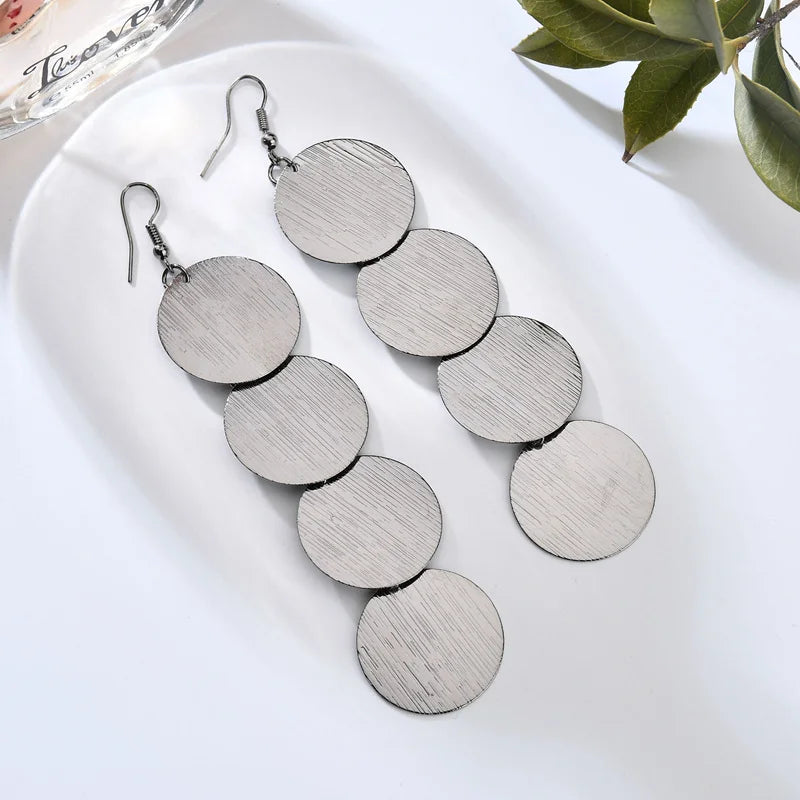 Floating Long Hook Earrings
