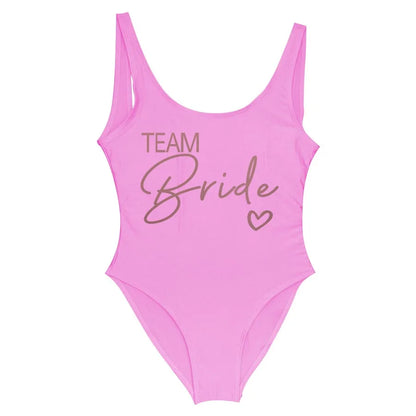 Women’s "Bride" & "Team Bride" One-Piece Swimsuit