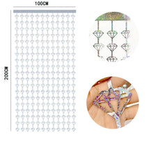 Disco Party Decorations Silver Foil Fringe Curtains