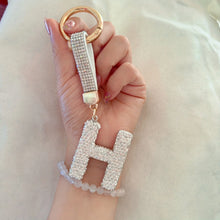Sparkling Rhinestone Alphabet Keychain
