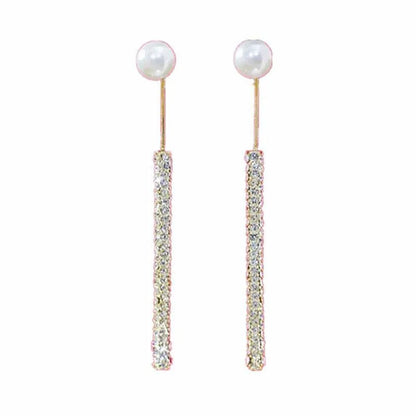 Long Tassel Pearl Dangle Earrings for Women