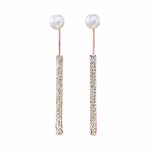 Long Tassel Pearl Dangle Earrings for Women