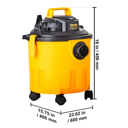 SucceBuy Stainless Steel Heavy-Duty Wet & Dry Shop Vacuum
