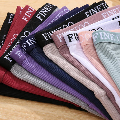 FINETOO 4Pcs Cotton Breathable Panties