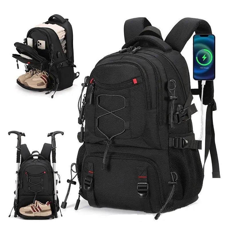 Large Capacity Travel Hiking Backpack & 16" Laptop Bag