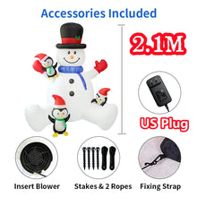 7FT Christmas Inflatable Sitting Decoration with LED Lights