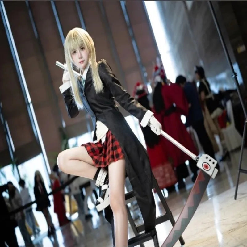 Maka Albarn Soul Eater Cosplay Costume Set with Wig & Accessories for Women