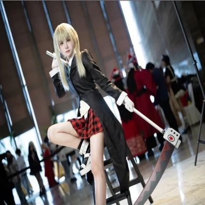 Maka Albarn Soul Eater Cosplay Costume Set with Wig & Accessories for Women